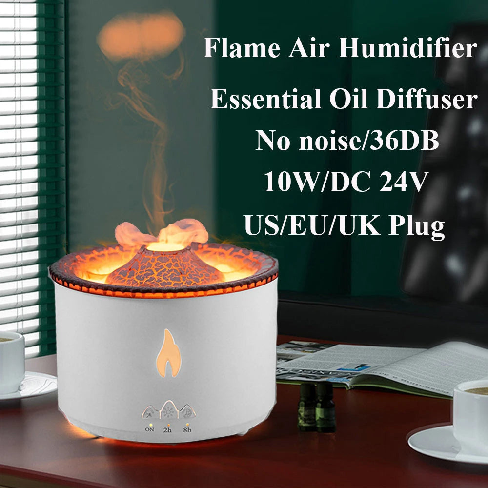 Volcano Flame Ultrasonic Essential Oil Diffuser