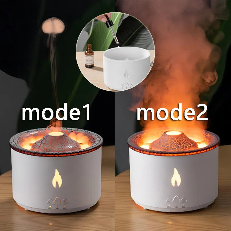 Volcano Flame Ultrasonic Essential Oil Diffuser